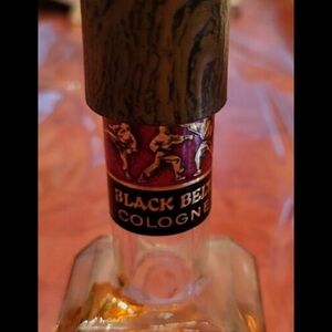 Vintage 1968 Black Belt Cologne Bottle